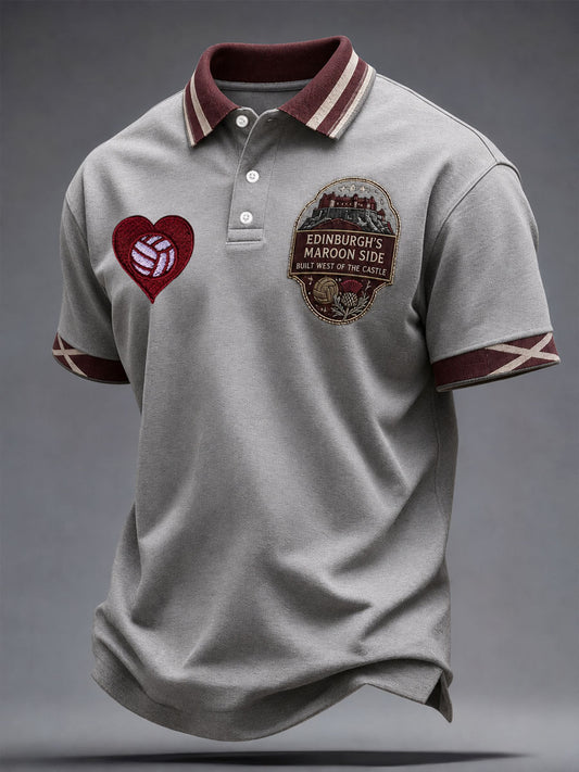 Men's Edinburgh Football Lover Art Printed Casual Tops