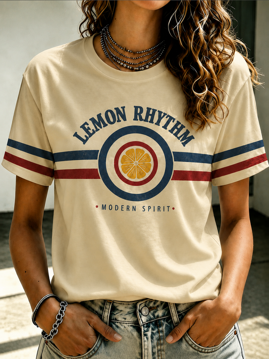 Women's Modern Culture Lover Printed short-sleeved T-shirt
