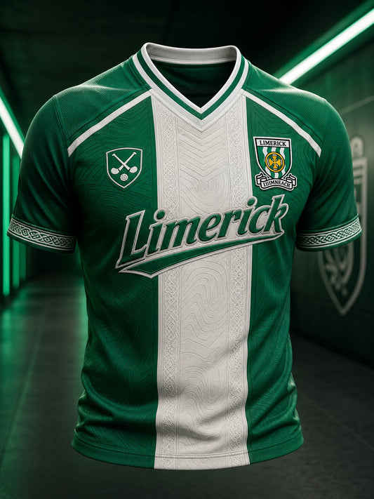 Men's Limerick Hurling Printed V-neck T-shirt