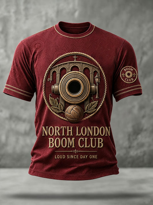 Men's North London Football Lover Art Printed T-shirt