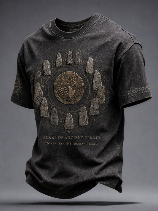 Men's Scotland Orkney Island Art Printed T-shirt
