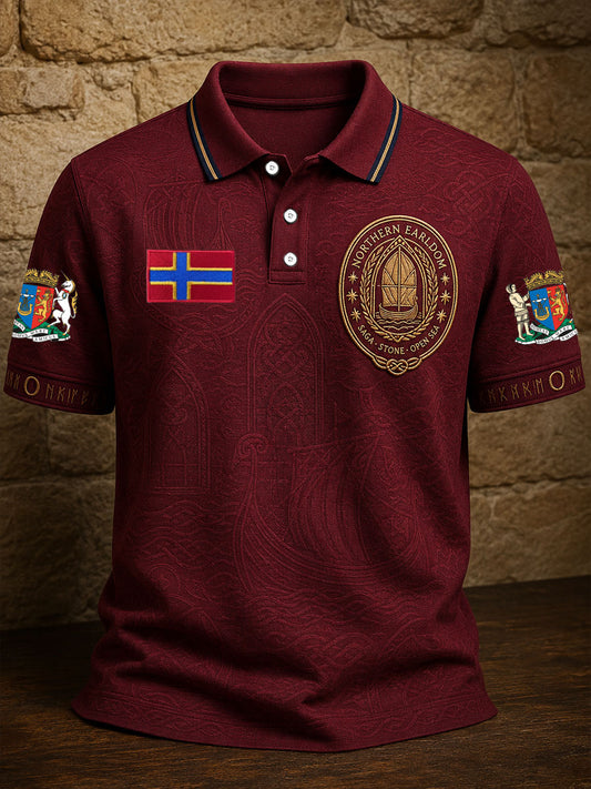 Men's Scotland Orkney Island Art Printed Casual Tops