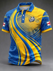 Men's UK rugby lover rhino Printed polo shirt
