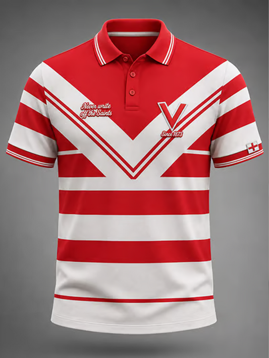 Men's Casual Rugby-Print polo shirt