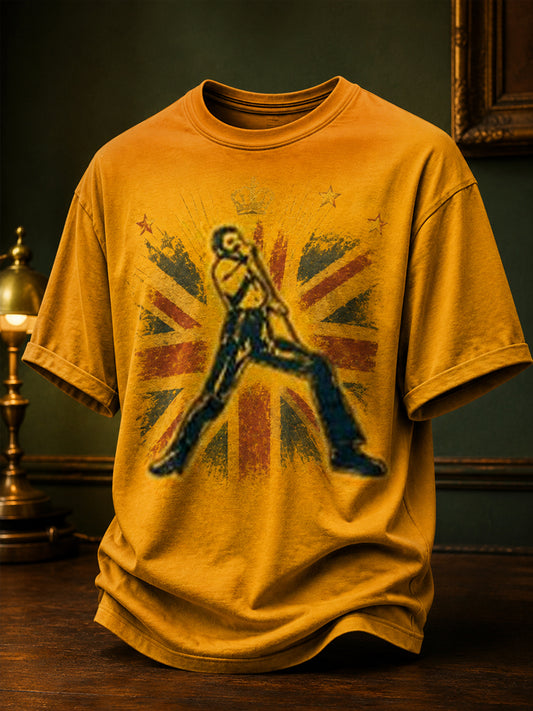 Unisex UK Music Lover Art Printed T-shirt