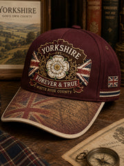 Unisex Yorkshire White Roses Art Printed Hat