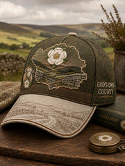 Unisex Yorkshire White Roses Art Printed Hat