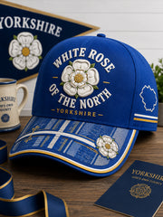 Unisex Yorkshire White Roses Art Printed Hat