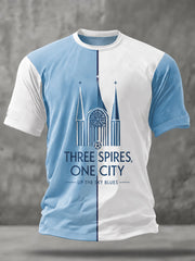 Men's UK Coventry Football Lover Blue Art Printed T-shirt