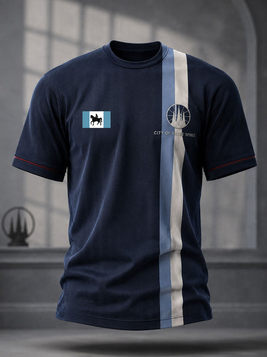 Men's UK Coventry Football Lover Blue Art Printed T-shirt