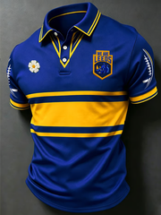 Men's UK rugby lover rhino Printed polo shirt