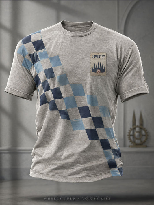 Men's UK Coventry Football Lover Blue Art Printed T-shirt