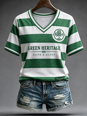 Women's football Lover Celtic Printed short-sleeved T-shirt