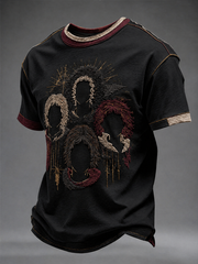 Men's UK Music Lover Q Art Printed short sleeves t-shirt