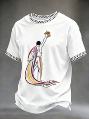 Men's UK Music Lover Q Art Printed short sleeves t-shirt
