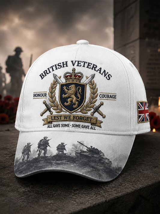 Unisex British Veteran Print Hat