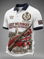 Men's British Veteran Print polo shirt