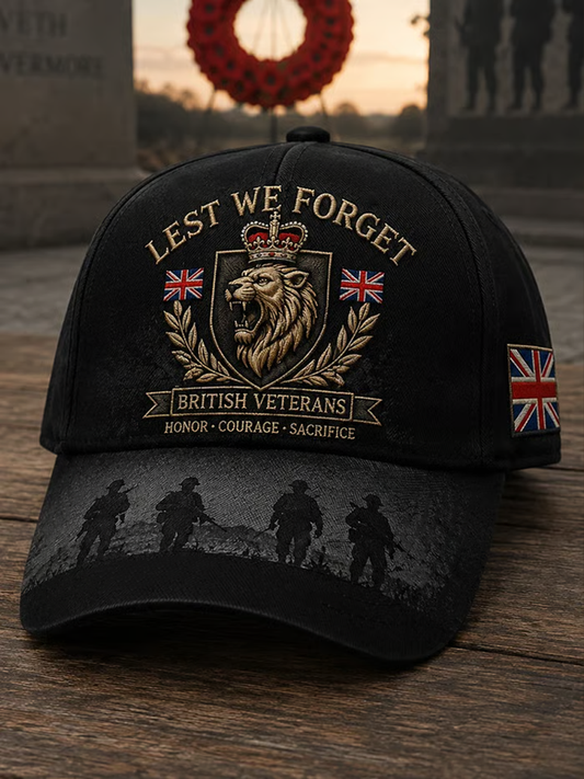 Unisex British Veteran Print Hat