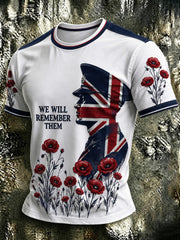Men's WE WILL REMEMBER THEM Printed T-shirt