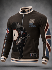 Men's UK Music Lover Mods Culture Printed Waffle Sweatshirt