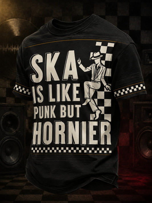 Men's Ska Revival Style Printed T-shirt
