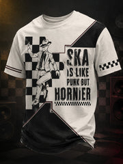 Men's Ska Revival Style Printed T-shirt