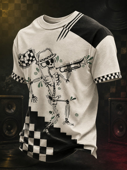 Men's Ska Revival Style Printed T-shirt