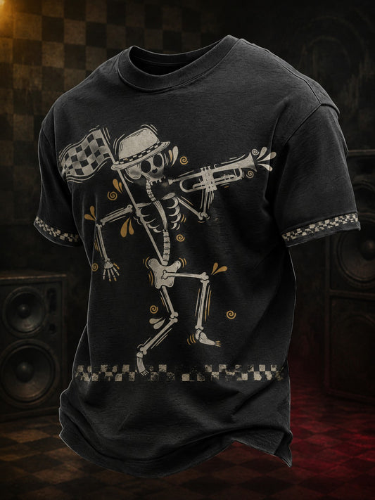Men's Ska Revival Style Printed T-shirt