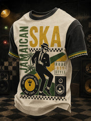 Men's Ska Revival Style Printed T-shirt