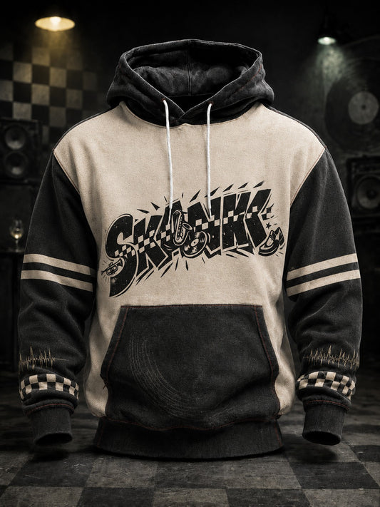 Men's Ska Revival Style Printed Hoodie