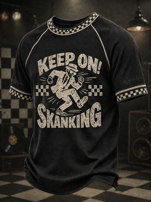 Men's Ska Revival Style Printed T-shirt