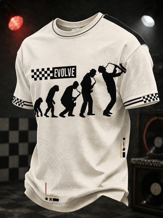 Men's Ska Revival Style Printed T-shirt
