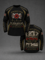 Men's REMEMBER THEM GENERATION TO GENERATION PASS IT ON LEST WE FORGET Waffle Long Sleeve T-Shirt