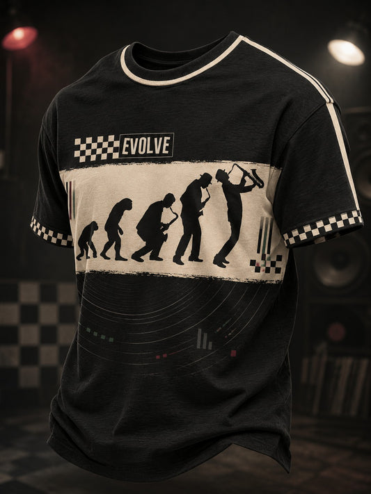 Men's Ska Revival Style Printed T-shirt