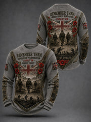 Men's REMEMBER THEM GENERATION TO GENERATION PASS IT ON LEST WE FORGET Waffle Long Sleeve T-Shirt