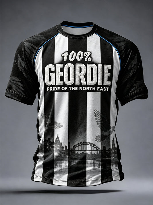 Men's Football Fan Printed Short Sleeve T-shirt