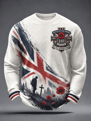Men's Remembrance Day THE SOMME 110 YEARS Print Waffle T-Shirt