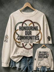 Women's British Black History Month Print Regular Sweatshirt