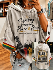 Women’s British Black History Month Print Short-Sleeve Hoodie
