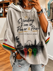 Women’s British Black History Month Print Short-Sleeve Hoodie