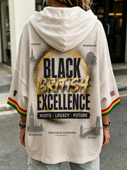 Women’s British Black History Month Print Short-Sleeve Hoodie