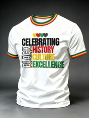 Men's Black History Month Print short sleeves t-shirt