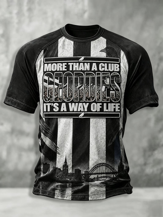 Men's Football Fan Print Geordie T-shirt
