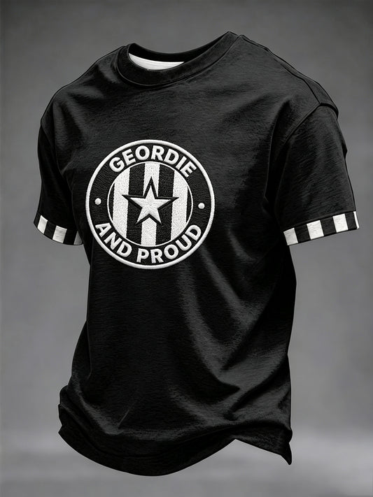 Men's Football Fan Print Geordie T-shirt