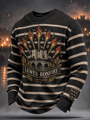 Men's Guy Fawkes Night Printed Waffle Sweatshirt