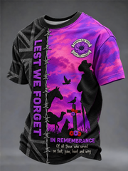Men's Remembering The Animals Of War Short Sleeves T-shirt