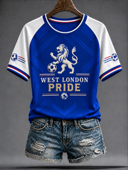 Women's West London Blues Football Lovers Printed round neck short sleeve T-shirt
