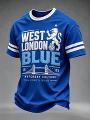Men's West London Blues Football Lovers Printed short sleeves t-shirt