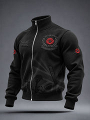 Men's Lest We Forget Print Zip-up Hoodie