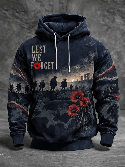 Men's Lest We Forget Printed Hoodie